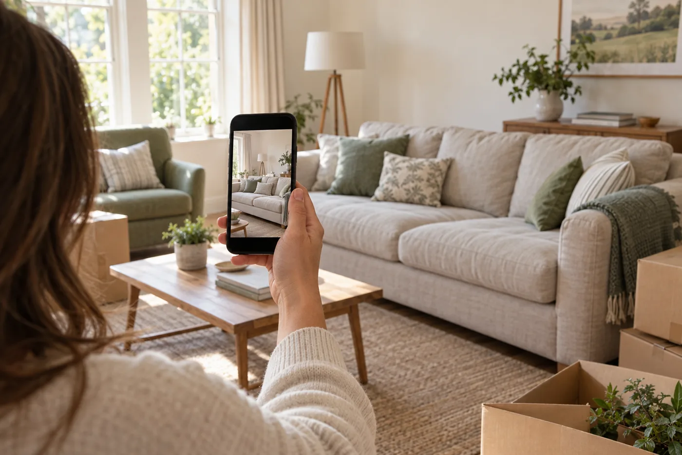 Smartphone video survey before moving